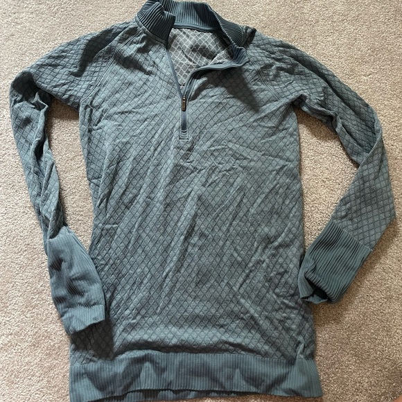 lululemon athletica Tops - Lululemon blue lattice quarter zip
